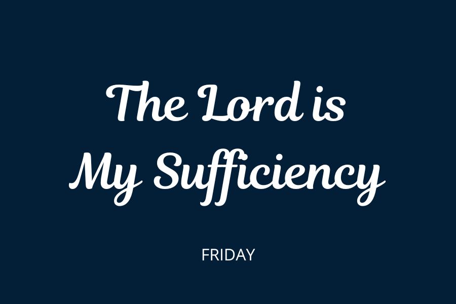 The Lord is my sufficiency audio button